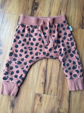 Huxbaby Rust Leopard Print Joggers with Black Spots